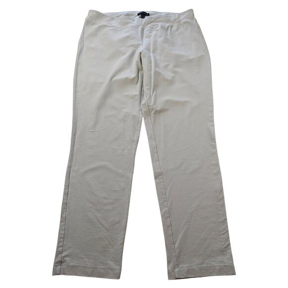 Eileen fisher sz M white ivory viscose pull on pants made in USA comfort casual - Picture 1 of 8